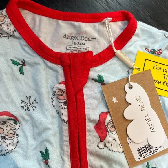 Angel Dear Vintage Santa 2 Way Zipper Romper, NWT - Picture 2 of 2
